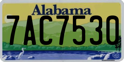 AL license plate 7AC7530