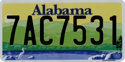 AL license plate 7AC7531