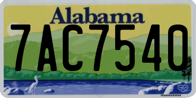 AL license plate 7AC7540