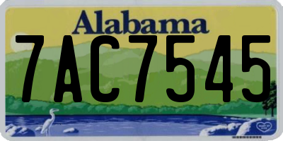AL license plate 7AC7545
