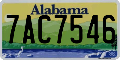 AL license plate 7AC7546