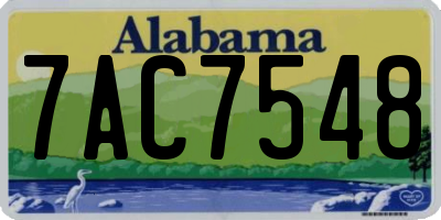 AL license plate 7AC7548