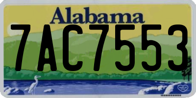 AL license plate 7AC7553