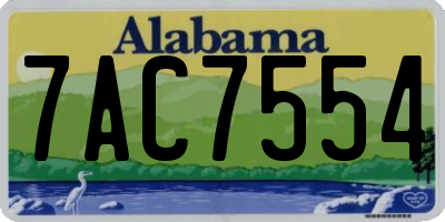 AL license plate 7AC7554
