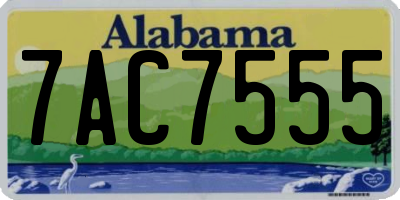 AL license plate 7AC7555