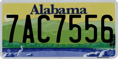 AL license plate 7AC7556