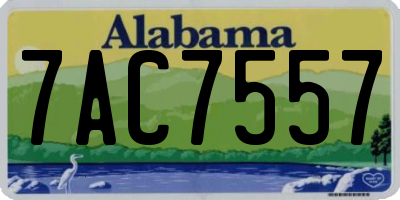 AL license plate 7AC7557