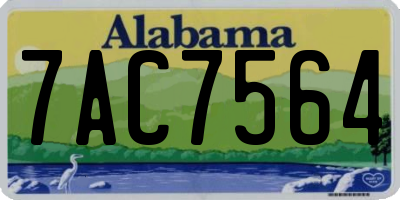 AL license plate 7AC7564