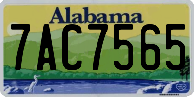 AL license plate 7AC7565