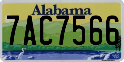 AL license plate 7AC7566