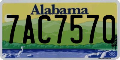 AL license plate 7AC7570