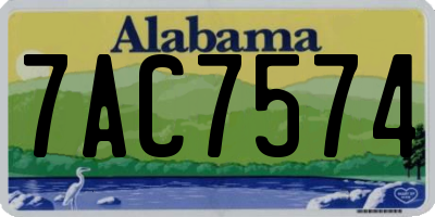 AL license plate 7AC7574