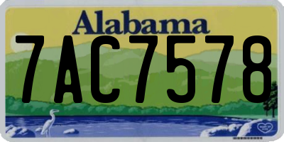 AL license plate 7AC7578