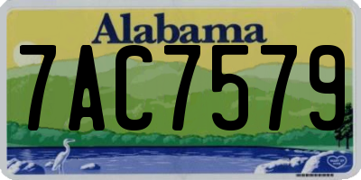 AL license plate 7AC7579