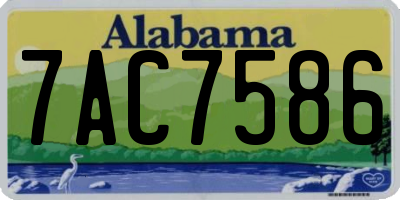 AL license plate 7AC7586