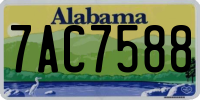AL license plate 7AC7588
