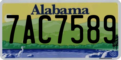 AL license plate 7AC7589