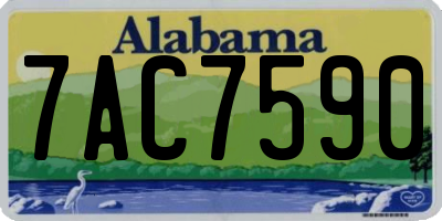 AL license plate 7AC7590