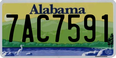 AL license plate 7AC7591