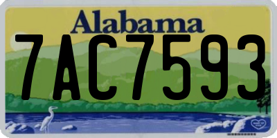 AL license plate 7AC7593