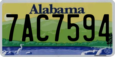 AL license plate 7AC7594