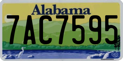 AL license plate 7AC7595