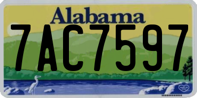 AL license plate 7AC7597