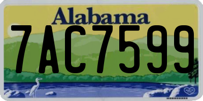 AL license plate 7AC7599