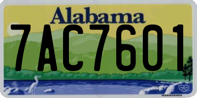 AL license plate 7AC7601