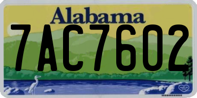 AL license plate 7AC7602