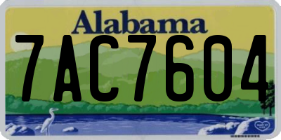 AL license plate 7AC7604