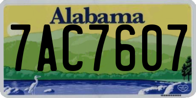 AL license plate 7AC7607