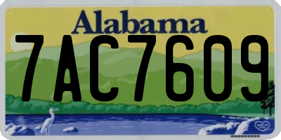 AL license plate 7AC7609