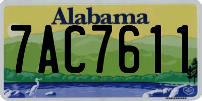 AL license plate 7AC7611