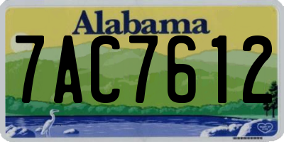 AL license plate 7AC7612