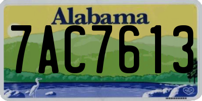 AL license plate 7AC7613