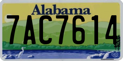 AL license plate 7AC7614