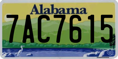AL license plate 7AC7615