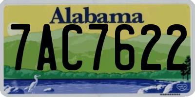 AL license plate 7AC7622