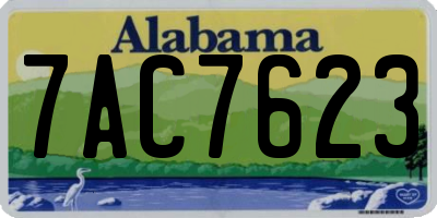 AL license plate 7AC7623