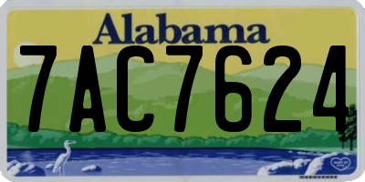 AL license plate 7AC7624