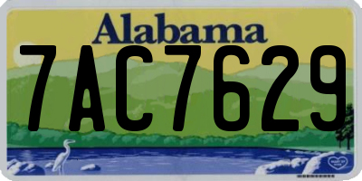 AL license plate 7AC7629