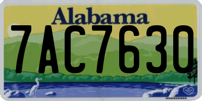 AL license plate 7AC7630