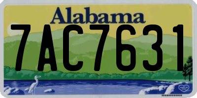 AL license plate 7AC7631