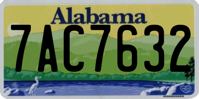 AL license plate 7AC7632
