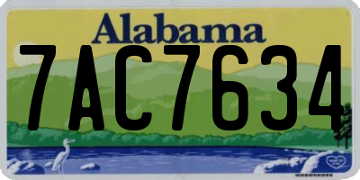 AL license plate 7AC7634