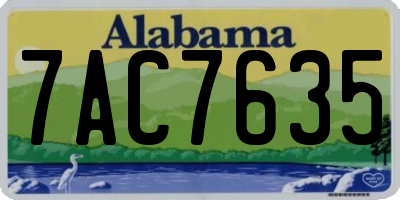 AL license plate 7AC7635