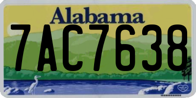 AL license plate 7AC7638