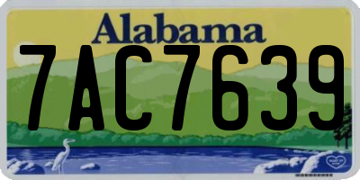 AL license plate 7AC7639