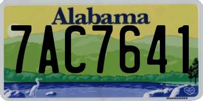 AL license plate 7AC7641